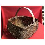 Vintage Woven Splint Handled Basket