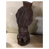 One Wooden Carving of Seated Gentleman