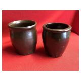 Two Glazed Vintage Crocks