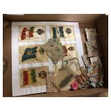 Selection of Silk Flags and Misc. Victorian Paper