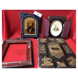 Vintage Family Bible and Various Pictures/Frames