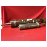 Two Tin and Wooden Sausage Stuffers