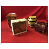 Various Advertising Wooden and Metal Savings Banks