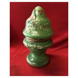 Vintage Reverse Glass Covered Liquor Set