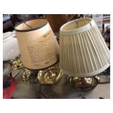 Three Various Brass Table Lamps