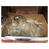 Two Boxes of Clear Vintage Stemware
