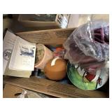 Box of Collector Plates, Football, Ephemera, etc.