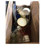 Box Lot of Various Glassware and China