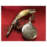 Powder Horn and Powder Flask
