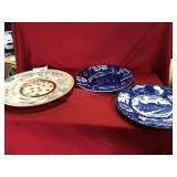 2 Flow Blue Transfer Plates,Transfer English Plate