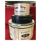 Three Campfire Marshmallow Tins