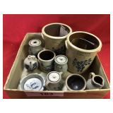 Miniature Blue-Decorated Crocks and Jugs