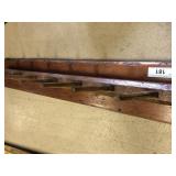 Wooden Peg Rack Mounted on Board