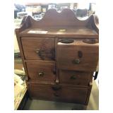 Pine Poker Chip and Card Storage Box