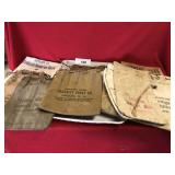 Selection of Vintage Drawstring Bank Bags