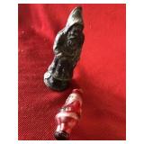 Vintage Santa-Form Bottle & Santa Paperweight