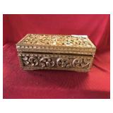 Wooden Contemp. Press-Carved Jewelry Box