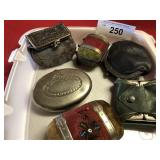 Six Vintage Metal, Cloth and Leather Change Purses