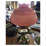 Brass Rayo Lamp with Ribbed Shade