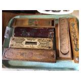 Seven Vintage Pencil Boxes