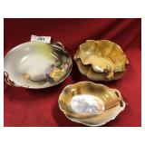 Three Noritake Decorated Bowls