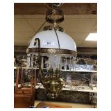 Vintage Brass Hanging Electric Light