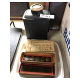 Early 20th Century Slide Viewer and Slides