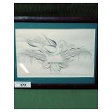 Folk Art Bird Lithograph