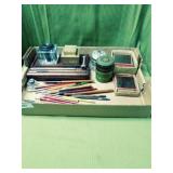 Assorted Ink Wells and Fountain Pens