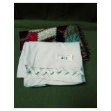 Crazy Patchwork Table Cover, Quilted Pillow Cover