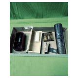 Microscope with Assorted Slides and Stereo Viewer