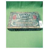 Wood Slide Lid Signal Light Matchbox