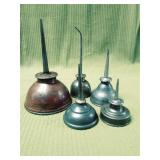 Five Sewing Machine Oiling Cans