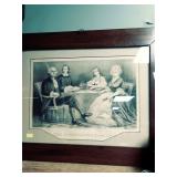 Currier and Ives Lithograph of Washington Family