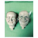 Two Composition Doll Heads