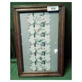 Framed 1900 Calendar