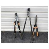 (3) Fiskars Loppers/ Shearers