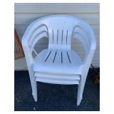 (3) Plastic Chairs