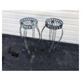 (2) Metal Plant Stands