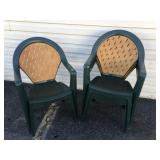 (4) Plastic Patio Chairs