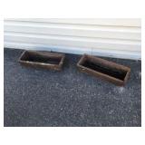 (2) Cast Iron Troughs