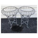 (2) Metal Plant Stands