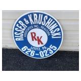 Circular Business Sign