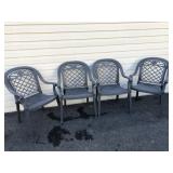 (4) Plastic Patio Chairs