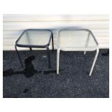 (2) Glass Top Patio Tables