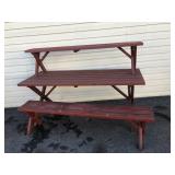 Picnic Table & 2 Benches