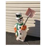 Light Up Plastic Snowman Lawn Ornament