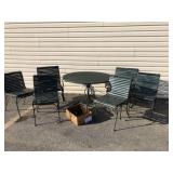7 Pc. Vinyl Patio Dining Set
