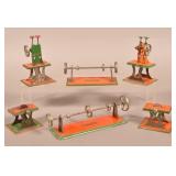 Six Weeden Painted Tin Steam Accessories.