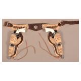 Pair of Hubley Colt 45 Revolvers Holster Set.